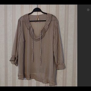 Avenue Premier Collection Sheer Layering Top